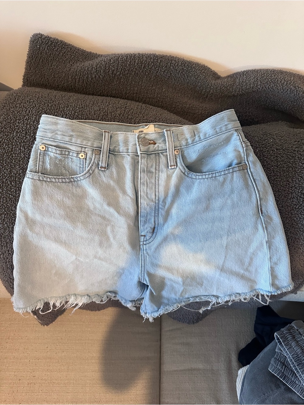 Madewell Light Blue Denim Cutoff Shorts